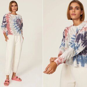 Spiritual Gangster Tie-Dye Sweatshirt - Blue and Pink